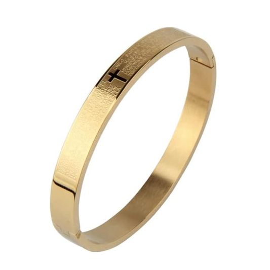 Pulsera Padre Nuestro en Acero Inoxidable